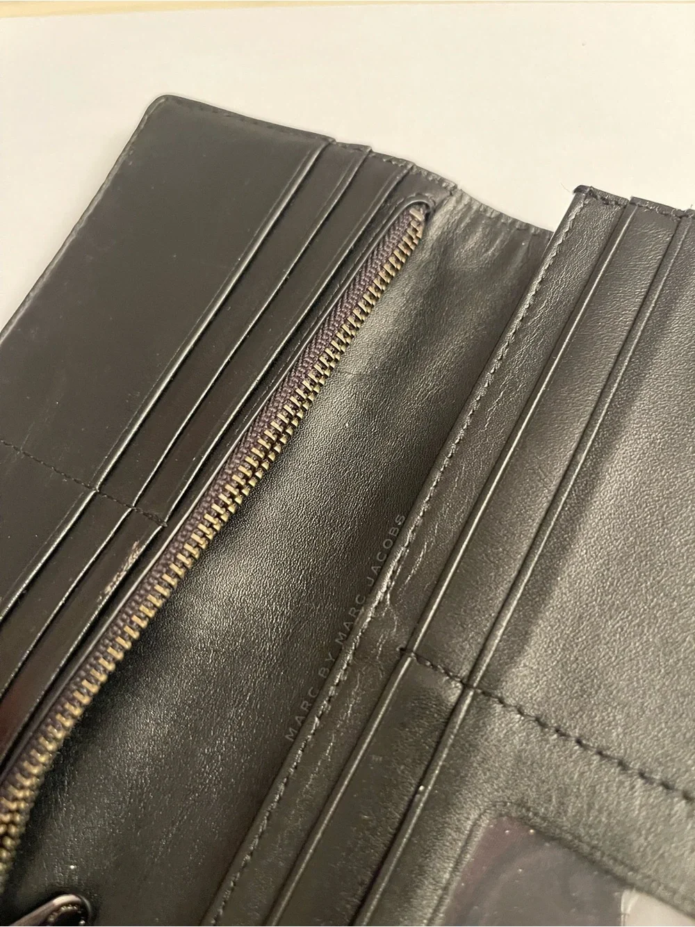Marc by Marc Jacobs Black Quilted Leather Zip Wallet